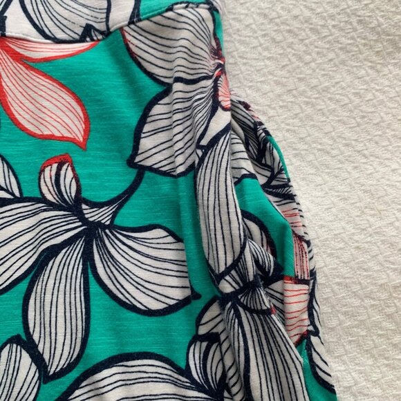 Talbots jersey knit stretchy cross back detail spring florals knee length dress - Picture 9 of 12